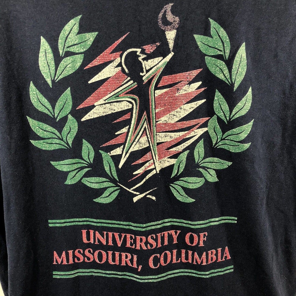 Vintage University Of Missouri Columbia Single Stitch USA Made CA Training Shirt